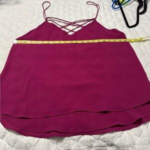 Express Red Asymmetrical Backless Camisole